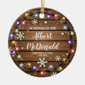 Kerstlicht ter nagedachtenis van pap Kerstmis Keramisch Ornament (Voorkant)