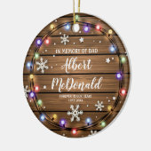 Kerstlicht ter nagedachtenis van pap Kerstmis Keramisch Ornament (Links)