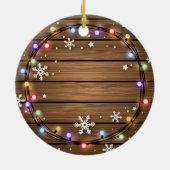 Kerstlicht ter nagedachtenis van pap Kerstmis Keramisch Ornament (Achterkant)