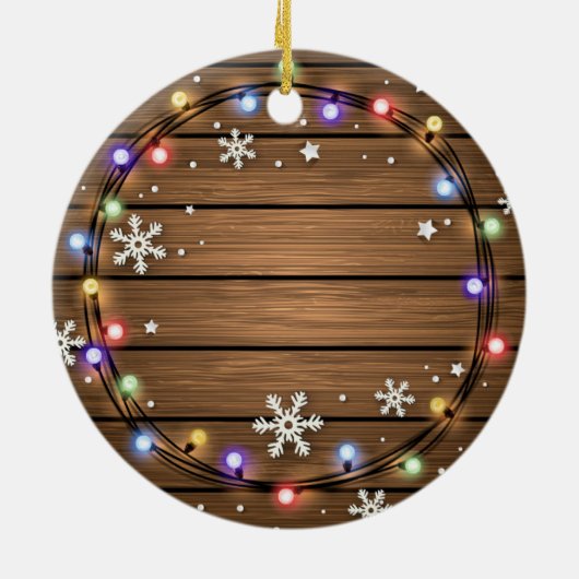 Kerstlicht ter nagedachtenis van pap Kerstmis Keramisch Ornament (Achterkant)