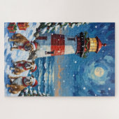 Kerstlicht van Bulldog-vakantie Legpuzzel (Horizontaal)