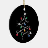 Kerstlichtboom Rhinestone Mega Bling Keramisch Ornament (Rechts)