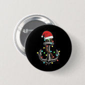 Kerstlichten Anker Varend Zeilen Grappige Boot Ronde Button 5,7 Cm (Voorkant /achterkant)