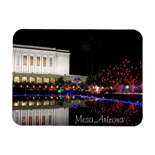 Kerstlichten bij de tempel magneet (Horizontaal)