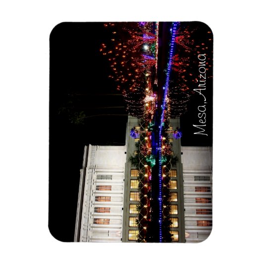 Kerstlichten bij de tempel magneet (Verticaal)