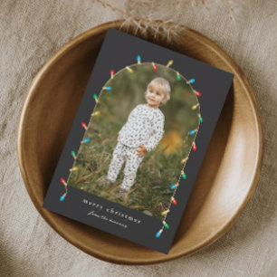 Kerstlichten Boog Foto Vakantiekaart Magneet