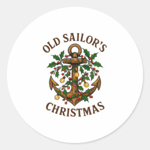 Kerstlichten Boot Zeilen Cruise Boot Cadeaus Ronde Sticker
