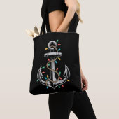 Kerstlichten Bootzeilen Cruise Boot Cadeaus Tote Bag (Dichtbij)