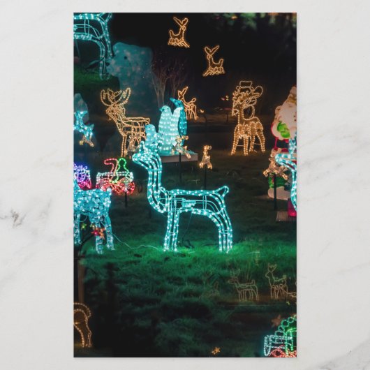 kerstlichten briefpapier (Voorkant)