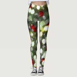 Kerstlichten Broek met Sneeuw Leggings