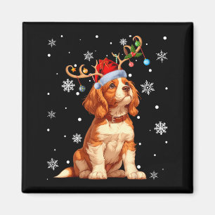 Kerstlichten Cavalier King Charles Spaniel Kerstmi Magneet
