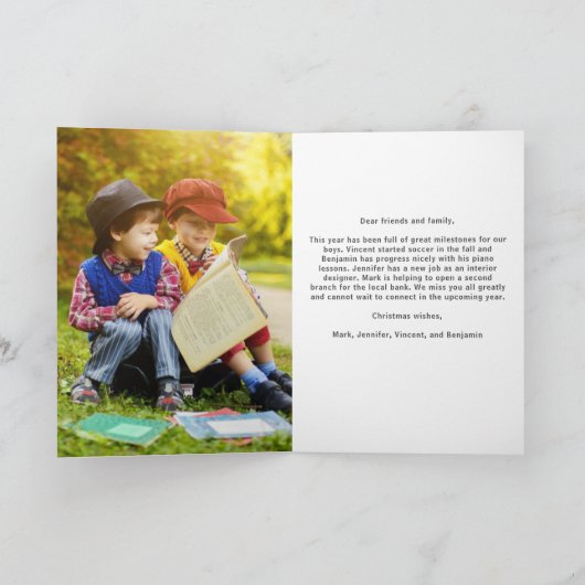 Kerstlichten Cirkel Foto Mooie Kerst Feestdagen Kaart (Binnen)