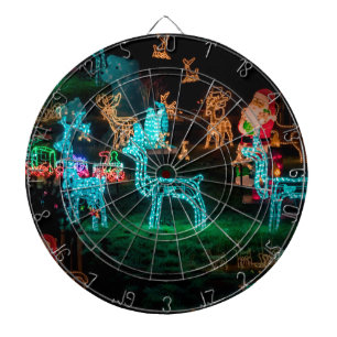 kerstlichten dartbord