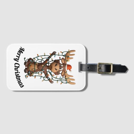 Kerstlichten Eland Bagagelabel (Voorkant (horizontaal))