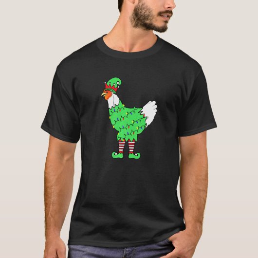 Kerstlichten Elf Kip Kip T-shirt (Voorkant)
