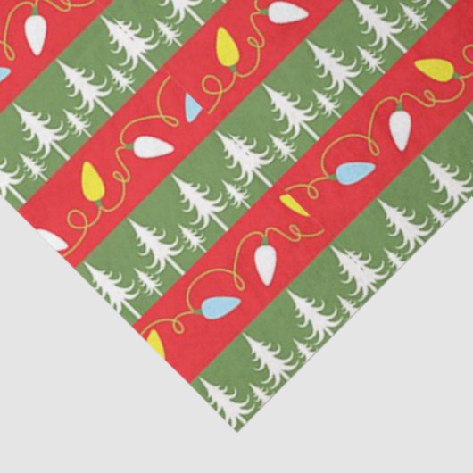 kerstlichten en bomen tissuepapier (Detail)