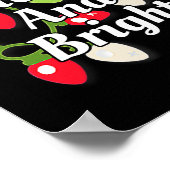 Kerstlichten en -decoraties vrolijk en helder poster (Hoek)