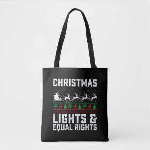 Kerstlichten En Feministe Voor Gelijke Rechten Tote Bag