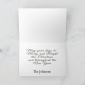 Kerstlichten en Nieuwjaarsgroet Kaart (Binnen)