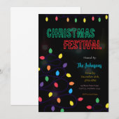 Kerstlichten Festival Uitnodiging (Voorkant / Achterkant)