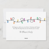 Kerstlichten Foto Kerstkaart (Achterkant)