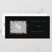 Kerstlichten Fotokaart Feestdagenkaart (Voorkant / Achterkant)