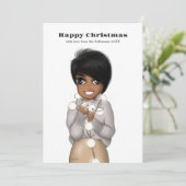 Kerstlichten Groet Feestdagenkaart (Staand voorkant)