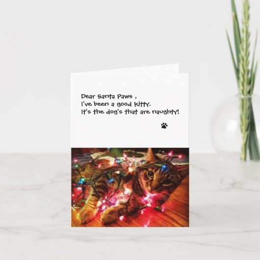 Kerstlichten Kaart - Beste Kerstman Pootjes (Voorkant)