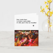 Kerstlichten Kaart - Beste Kerstman Pootjes (Gele Bloem)