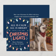 Kerstlichten Kat of Hond Foto