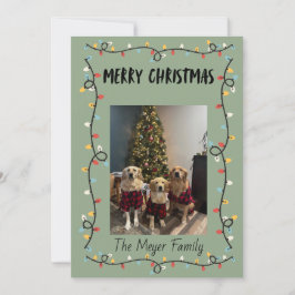 Kerstlichten Kerstkaart