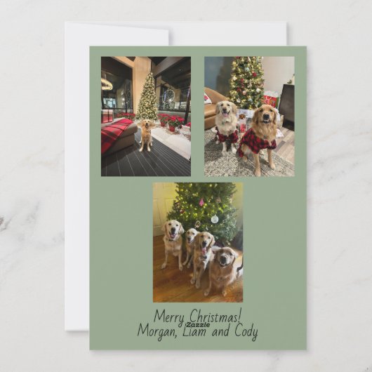 Kerstlichten Kerstkaart (Achterkant)