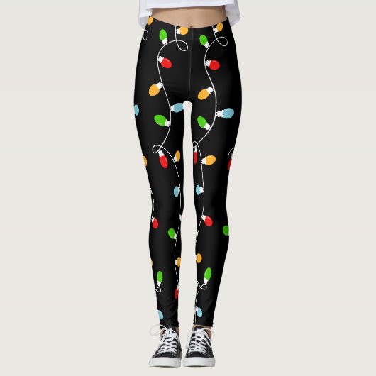 Kerstlichten Leggings (Voorkant)