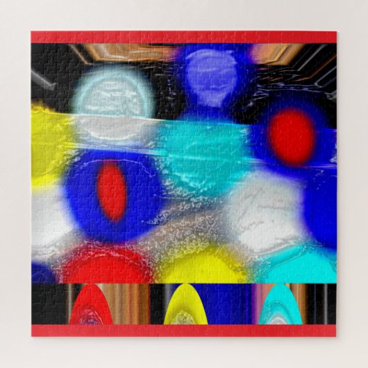Kerstlichten leuk kunst legpuzzel (Verticaal)