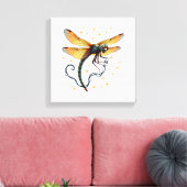 Kerstlichten Libel Canvas Afdruk (Insitu (Woonkamer))