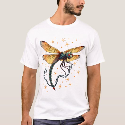 Kerstlichten Libel T-shirt (Voorkant)