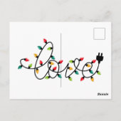 Kerstlichten Liefde Briefkaart (Achterkant)