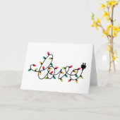 Kerstlichten Liefde Kaart (Gele Bloem)