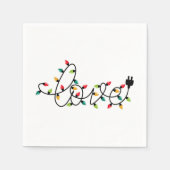 Kerstlichten Liefde Servet (Voorkant)