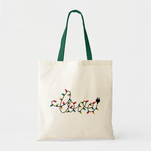 Kerstlichten Liefde Tote Bag (Voorkant)