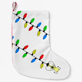 Kerstlichten met bijen kleine kerstsok