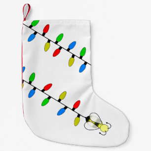 Kerstlichten met bijen kleine kerstsok