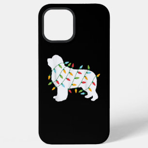 Kerstlichten newfoundland cadeaus hondenliefhebb iPhone 12 pro max hoesje