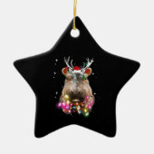 Kerstlichten Nijlpaard Fiona Hippopotamus Liefhebb Keramisch Ornament (Voorkant)