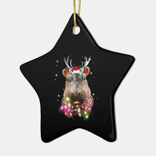 Kerstlichten Nijlpaard Fiona Hippopotamus Liefhebb Keramisch Ornament (Links)