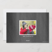 Kerstlichten op 6-fotocollage Chalkboard Feestdagenkaart (Achterkant)