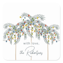 kerstlichten op palmbomen Aangepaste vierkant boog