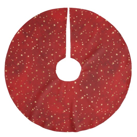 Kerstlichten rode gouden sterren elegant kerstboom rok (Voorkant)