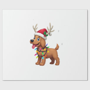 Kerstlichten Soft Coated Wheaten Terrier Hond T Cadeaupapier