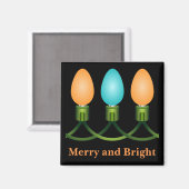 Kerstlichten Trio Oranje en Blauw Magneet (Voorkant / Achterkant)
